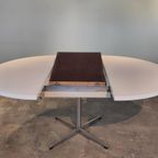 Vintage Eettafel Pastoe Witte Uitschuifbare Tafel Ovaal thumbnail 13