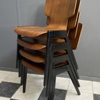 Set Of 4 Wilkhahn Wood Chairs 1960S Stackable thumbnail 5
