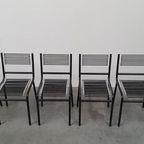 6 Zwarte Sandows Rene Herbst Bauhaus Design Stoelen thumbnail 3