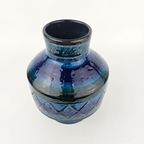 Prachtige Italiaanse Blauwe Bitosso Vaas 20 Cm thumbnail 2