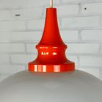 Space Age Hanglamp Met Melk Glas Bol thumbnail 5