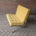 Retro Fauteuil Opnieuw Bekleed Gele Barcelona Stoel thumbnail 15