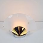 Vintage G2 Vetri Murano Wandlamp Messing Glas Chroom Regency thumbnail 3