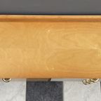 Lowboard, White Skai Fronts On The Drawers 1960S thumbnail 8
