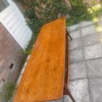 Vintage Teakhouten Salontafel Met Vlechtwerk thumbnail 5