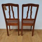 Vintage Houten Bistrostoelen Boeren Stoeltjes Café Stoelen Set Prijs thumbnail 5
