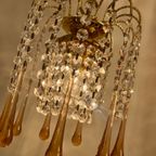 Murano Teardrop Hanglamp Kroonluchter Vintage Kristal thumbnail 9