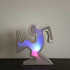 Keith Haring La Linea Lamp Osvaldo Cavandoli Zilver (nieuw In Originele Verpakking) thumbnail 16