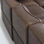 Vintage De Sede Ds15 Bruin Leer Modulair Sofa 1970S thumbnail 2