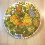 Rond Vintage Kussen Bloemdecor Seventies thumbnail 2