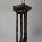 Art Deco Hanglamp Met Glazen Schaal En 3 Kelkjes, Jaren 30 thumbnail 22