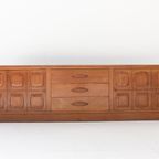 Vintage Brutalist Teak Houten Dressoir Jaren 60 thumbnail 8