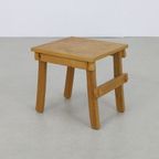 Side Table Brutalist In Natural Oak, Set/2 thumbnail 3