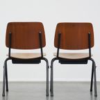 Set Van 4 Mooie Vintage Jaren ’60 Dutch Design Marko School/Kantine/Eetkamerstoelen thumbnail 5