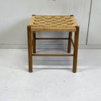 Hout/Touw Krukje Stoeltje Kruk Jaren 80 thumbnail 2