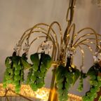 Murano Groene Druiven Hanglamp Vintage Kroonluchter Groen Hollywood thumbnail 3