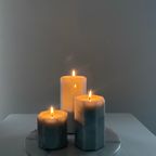 Set Of Vintage Marble Candle Holders thumbnail 3