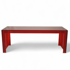 Postmoderne Rood Plexiglas Salontafel 1990s thumbnail 6