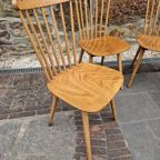 Set Van 4 Houten Stoelen Van Baumann, 1960 thumbnail 3