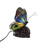 Tiffany Stijl - Vlinder - Tafellamp - Glas-in Lood - 3e Kwart 20e Eeuw thumbnail 7