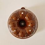 Antieke Bruine Keramieke Puddingvorm thumbnail 1