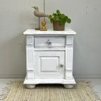 Shabby Brocante Kastje Wit Sleets Nachtkastje thumbnail 3