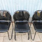 3 Zwarte Retro Design Stoelen Gerd Lange Drabert thumbnail 4