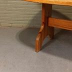 Vintage Grote Massief Grenen Eettafel, Ovaal, 180 X 90 Cm thumbnail 5
