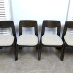 Set Van 4 Vintage Retro Stoelen Van Ontwerper Van Os thumbnail 21