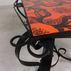 Vintage Tegeltafel, Salontafel Met 8 Tegels, Jaren 60 thumbnail 7