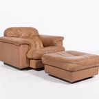De Sede Ds 101 Brown Leather Lounge Chairs / Fauteuil, 1970’s thumbnail 9