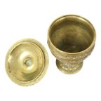 Oude Messing Beker Met Deksel Mythisch Figuur 14cm thumbnail 4