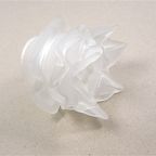 Vintage Glazen Lampenkap Glas Mat Wit Roos thumbnail 4