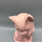 Pastel Roze Mat Keramiek Kat 80'S thumbnail 2