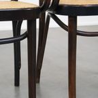 Set Van 2 Houten Eetkamerstoelen In Thonet Stijl Met Rieten Zitting thumbnail 10