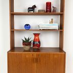 Scandinavisch Vintage Teak Fineren Boekenkast Olne thumbnail 13