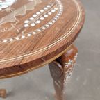Indisch Houten Tafeltje Met Inlegwerk thumbnail 7