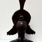Bijzonder Apart Antiek Houtsnijwerk Aziatische Buste thumbnail 6