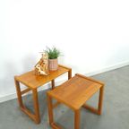 Teak Vintage Bijzettafel Set thumbnail 5