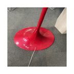 Rode Arc Lamp Met Ovalen Tulip Voet - Italië Jaren 70 thumbnail 9