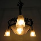 Art Deco Hanglamp Muller Freres Luneville Jaren 30 thumbnail 12