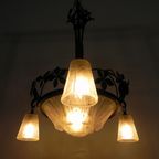 Art Deco Hanglamp Muller Freres Luneville Jaren 30 thumbnail 12