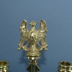 Bronzen Of Koperen Empire Stijl Kandelaar Met Adelaar thumbnail 5