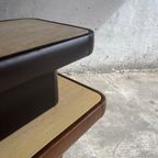 Vintage Leather And Travertine 2 Coffee Tables thumbnail 15