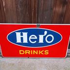 Tof En Groot Emaille Bord Van Hero Drinks, Langcat Bussum. thumbnail 2