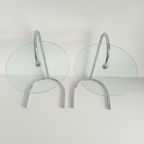 Set 2 Vintage Ikea Bijzettafels Ry Glas/Chroom thumbnail 5