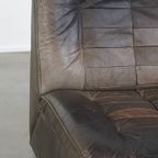 Grijze Lederen Vintage Design Fauteuil Uit De Jaren ’70 thumbnail 8