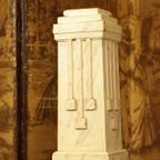 Antieke Beschilderde Art-deco Pedestal Zuil thumbnail 6