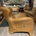 Saddle Chair / Zadel Fauteuil Vintage Camel Leer Eyecatcher thumbnail 8