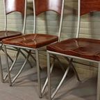 Set Van 4 Vintage Design Eetkamerstoelen thumbnail 11